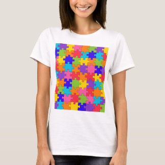 Färgdfull Jigszons Puzzle Delarare Lycklig Puzzler Tröja