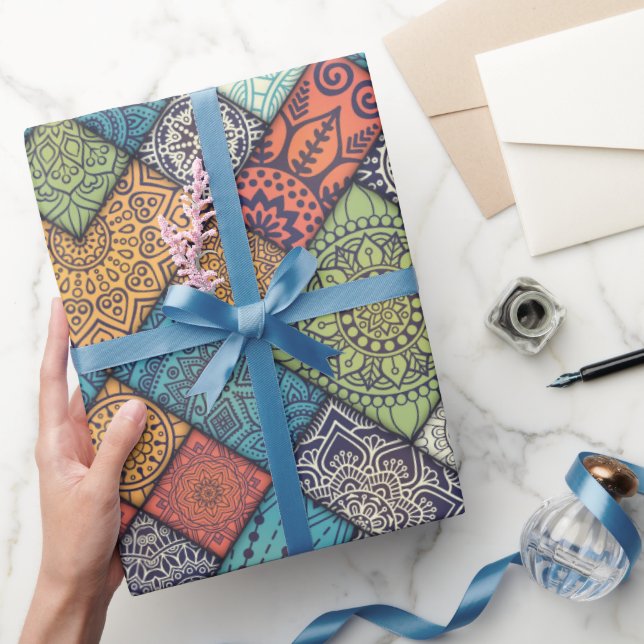 Färgdiagonal Mönster Presentpapper (Gifting)