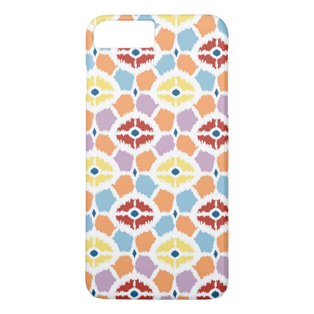 Färgdiamanter ikat geometriskt Case-Mate iPhone skal (Baksida)