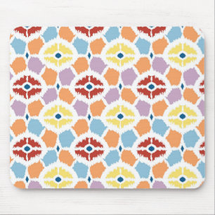 Färgdiamanter ikat geometriskt musmatta
