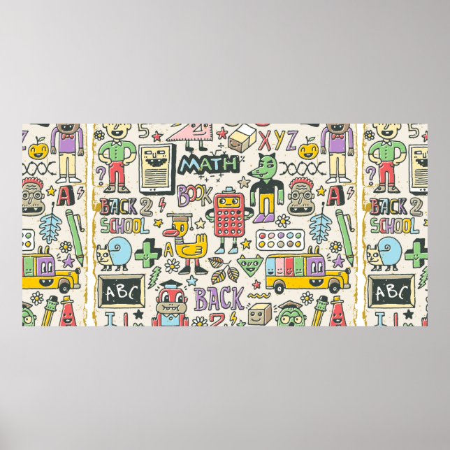 Färgdocka 2 för back to school. HAND PLOCKADE i Poster (Framsidan)