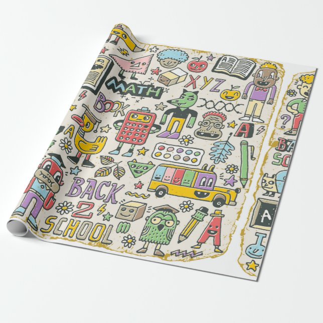 Färgdocka 2 för back to school. Hand plockade i Presentpapper (Utrullad)