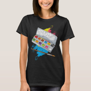 Färgdoftpalettkonstnär för ritning av grafik t shirt