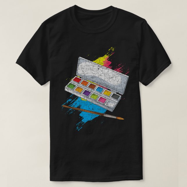 Färgdoftpalettkonstnär för ritning av grafik t shirt (Design framsida)