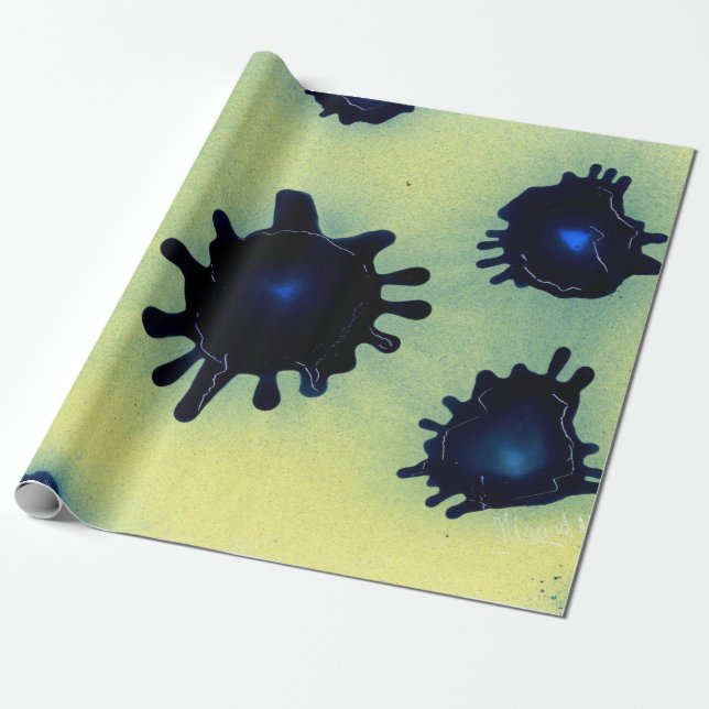 Färgdropp Presentpapper (Utrullad)