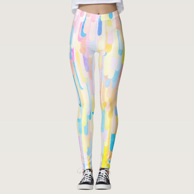 Färgdroppar Leggings (Framsida)