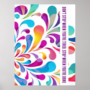 Färgdroppe mönster Motivering Poster