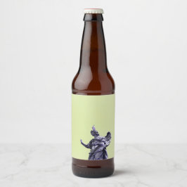 Färgeffekt, filtrerad, modern enkel fotografi ölflaska etikett