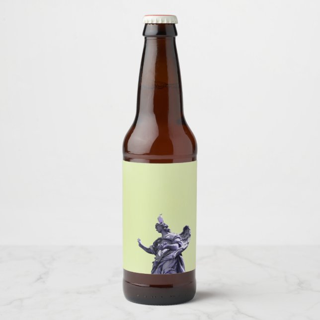 Färgeffekt, filtrerad, modern enkel fotografi ölflaska etikett (Framsida)