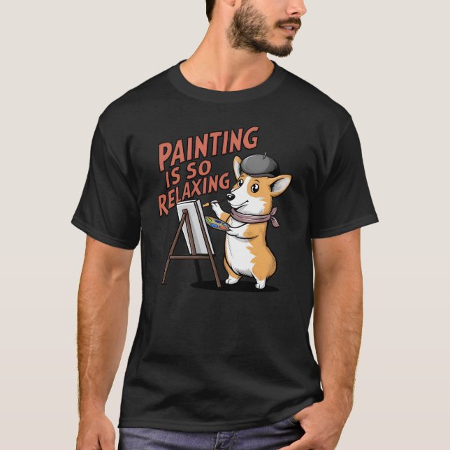 Färgen är så avslappnad - av konstnären Corgi T Shirt (Framsida)