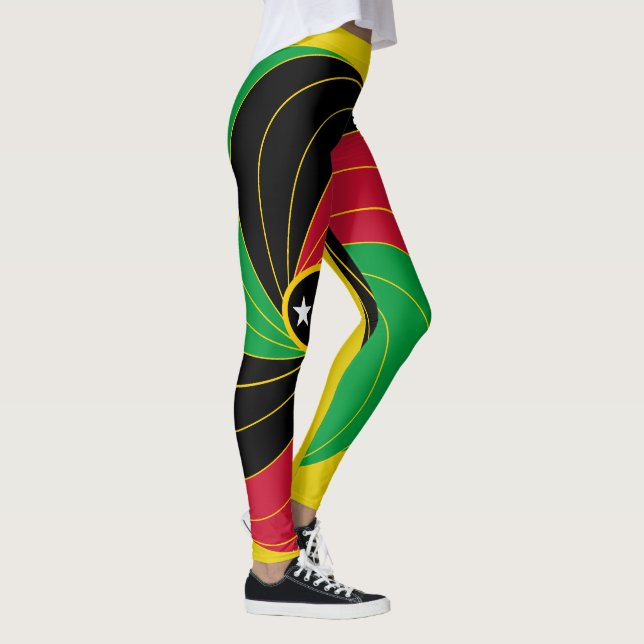 FÄRGEN av ST. Kitt & Nevis Leggings (Höger)