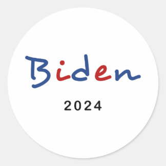 Färgen Joe Biden 2024-skripttext Runt Klistermärke