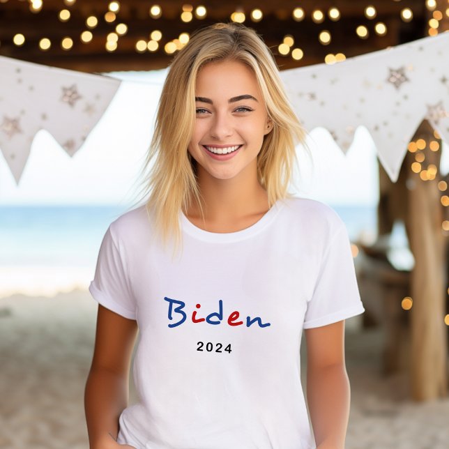 Färgen Joe Biden 2024-skripttext T Shirt (Skapare uppladdad)