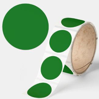 Färgen på färsk grön tall solid minimalistisk runt klistermärke