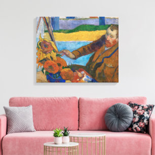 Färgen på solblommor Paul Gauguin Canvastryck