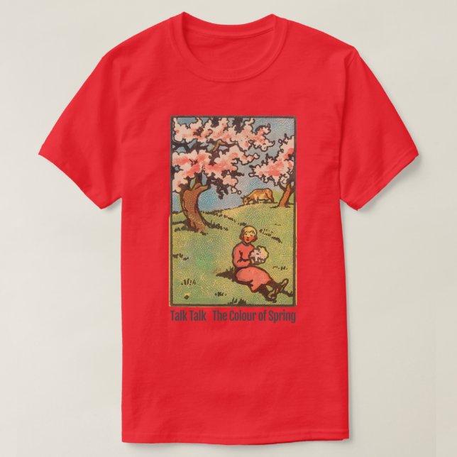Färgen på vårens ursprungliga återgivningsdesign t shirt (Design framsida)