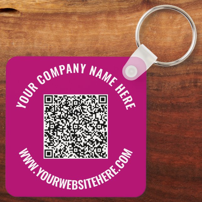 Färgen QR-kodinfo och Anpassningsbar för textnycke Nyckelring (Baksida)