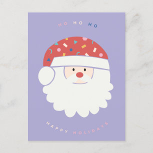Färgen Santa Ho Ho Ho Ho Illustrated jul Helg Vykort