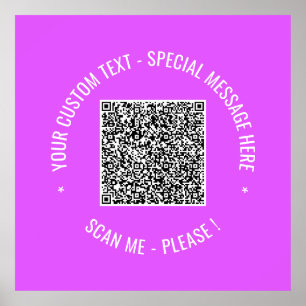 Färgen Skriv ut för Anpassningsbarna för QR-kodsk Poster