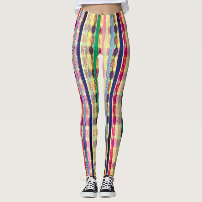 Färger Abstrakt med flera Färger Leggings (Framsida)