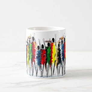 Färger av afrikan kaffemugg