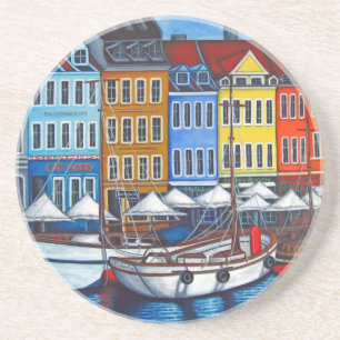 Färger av den Nyhavn kustfartyget av Lisa Lorenz Underlägg Sandsten