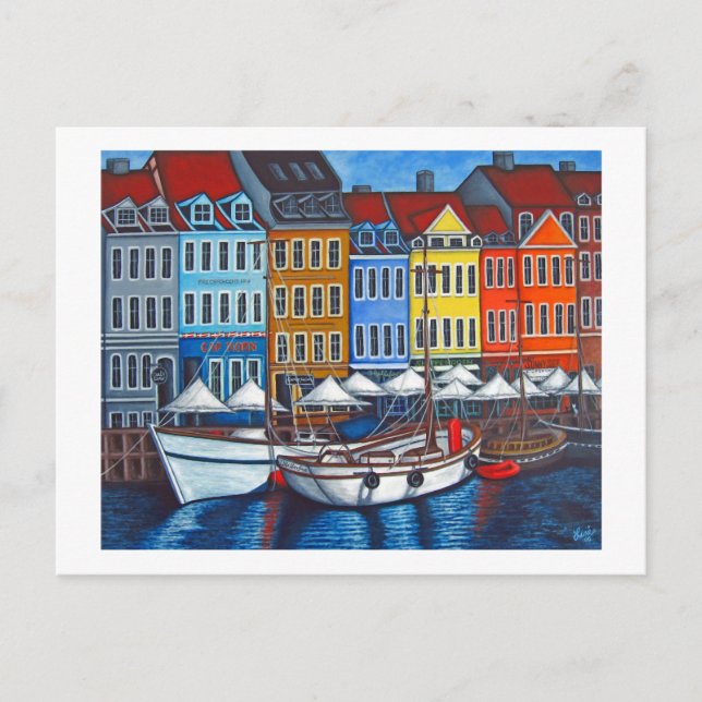 Färger av den Nyhavn vykortet Vykort (Framsida)