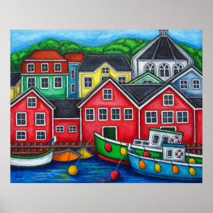 Färger av det Lunenburg trycket av Lisa Lorenz Poster