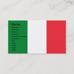 Färger av italien visitkort