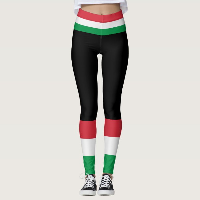 Färger av Italiens Flagga. Leggings (Framsida)