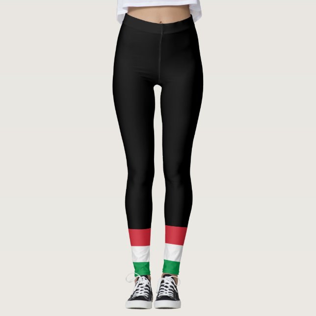 Färger av Italiens Flagga. Leggings (Framsida)