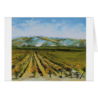 Färger av Napa Valley, vinland Kalifornien Hälsningskort