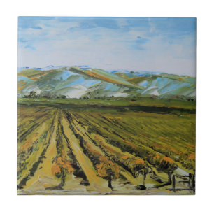 Färger av Napa Valley, vinland Kalifornien Kakelplatta