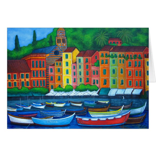 Färger av Portofino Hälsningskort (Framsidan Horizontal)