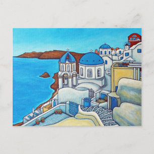 Färger av Santorini Postkort av Lisa Lorenz Vykort