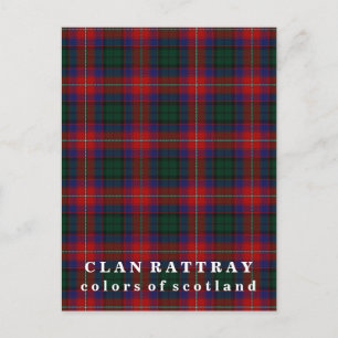 Färger av Scotland Clan Rattray Tartan Vykort