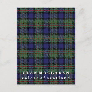 Färger av skotsk klan MacLaren-tartan Vykort