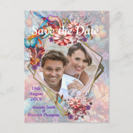 Färger Fantasy Flowers som uttrycker naturen Meddelande Vykort