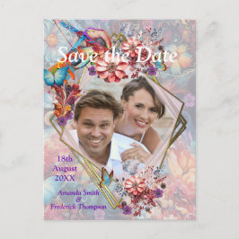 Färger Fantasy Flowers som uttrycker naturen Meddelande Vykort