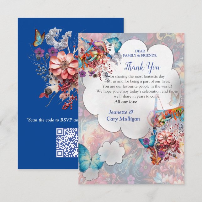 Färger Fantasy Flowers som uttrycker naturen OSA Kort (Fram/baksida)