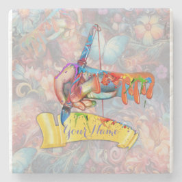 Färger Fantasy Flowers som uttrycker naturen Stenunderlägg