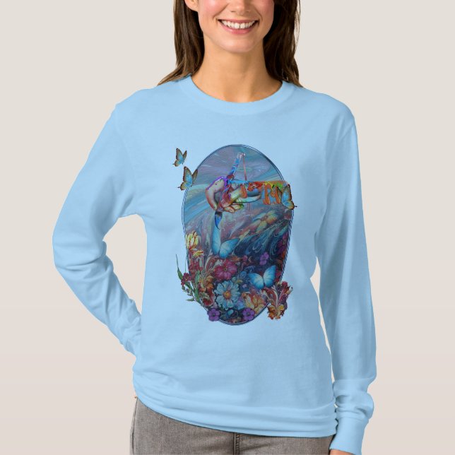 Färger Fantasy Flowers som uttrycker naturen T Shirt (Framsida)