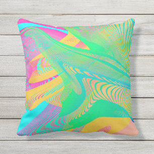 FÄRGER FLUO - Fractal konst - Kudde