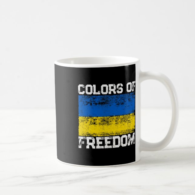 Färger för frihet Ukraina Flagga 1  Kaffemugg (Höger)