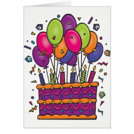 Färger för grattis på födelsedagenkort hälsningskort