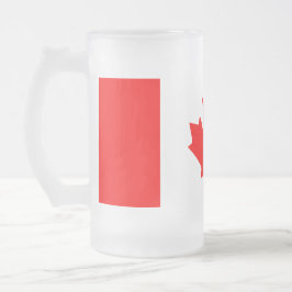 Färger för Kanada lönnlövflagga Frostat Ölglas