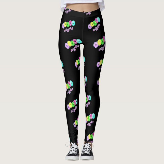 Färger för neon för Bingonattdamasker Leggings (Framsida)