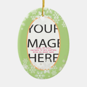 Färger för PixDezines beställnings- foto Frame/DIY Julgransprydnad Keramik