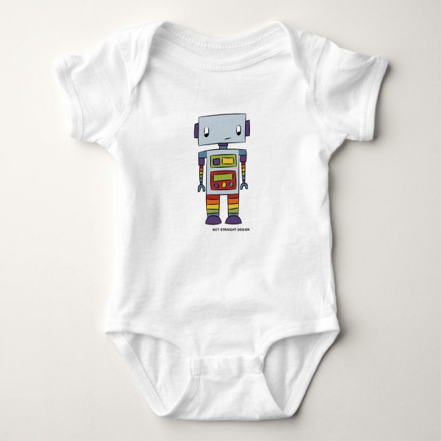 Färger för regnbåge för robot | för babypride | t shirt (Framsida)