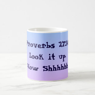 Färger för soluppgång för Proverbs27:14mugg Kaffemugg